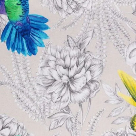 Tissu Demi Panama Forever Fond Galet 