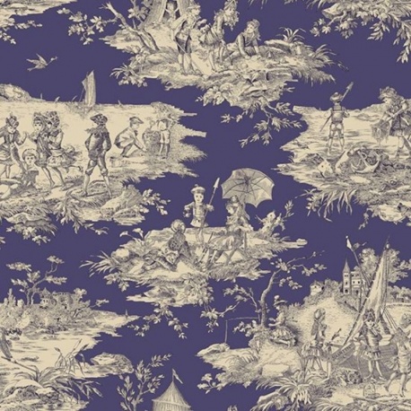 Tissu Histoire D'eau Marine Grande Largeur