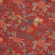 Tissu Demi Panama Golden Life Fond Rouge Tomette