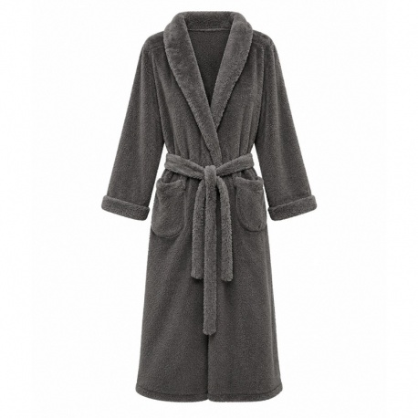 Peignoir Sherpa Gris Foncé