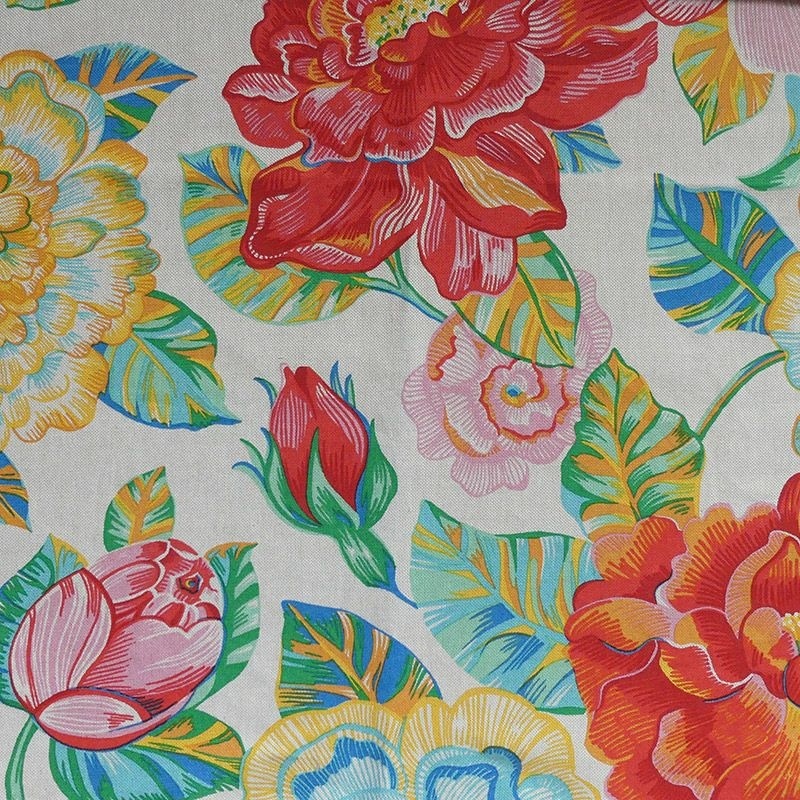 Tissu Molly Fond Lin Multico