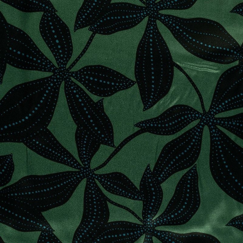 Tissu Satin de Viscose Imprimé Kaki