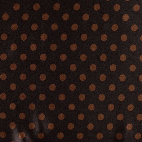 Tissu Satin de Viscose Imprimé Marron