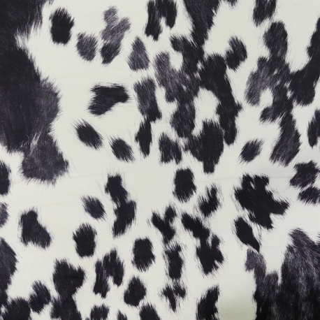 Tissu Velours Ras Asmar Vache Gris