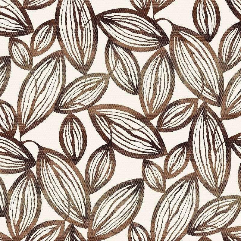 Tissu Jacquard Folia Chocolat