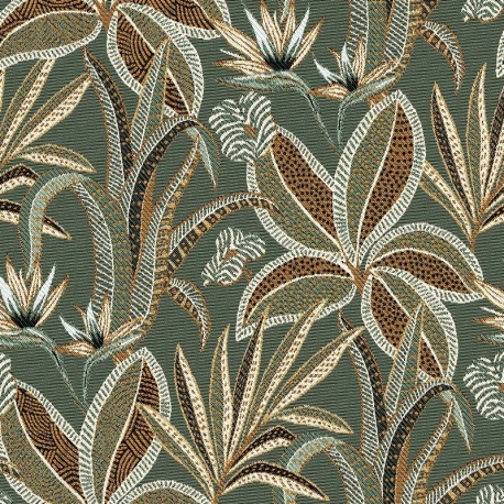 Tissu Jacquard Moranto Kaki