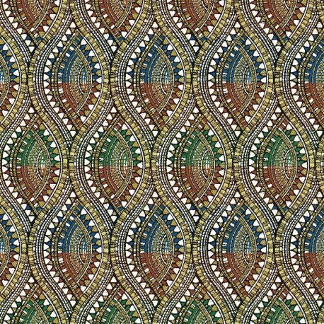 Tissu Jacquard Yetu Multicolore
