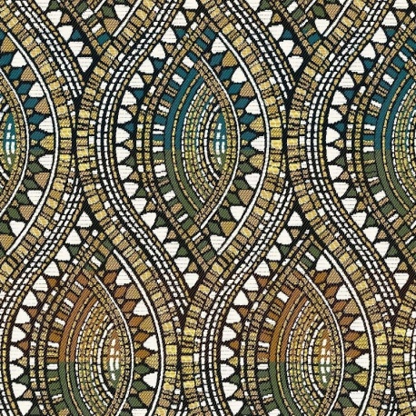 Tissu Jacquard Yetu Kaki