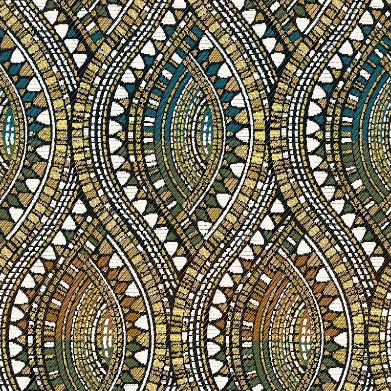 Tissu Jacquard Yetu Kaki