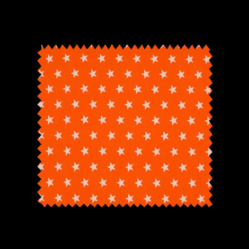Tissu Imprimé Etoile Orange