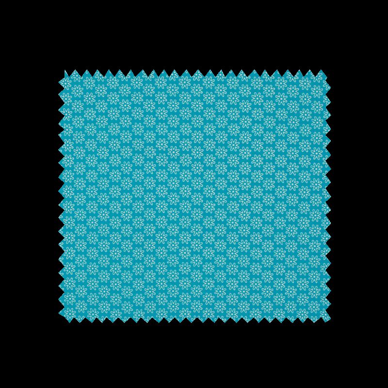 Tissu Imprimé Floralie Turquoise