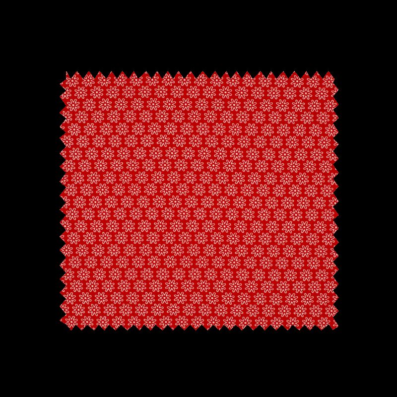Tissu Imprimé Floralie Rouge