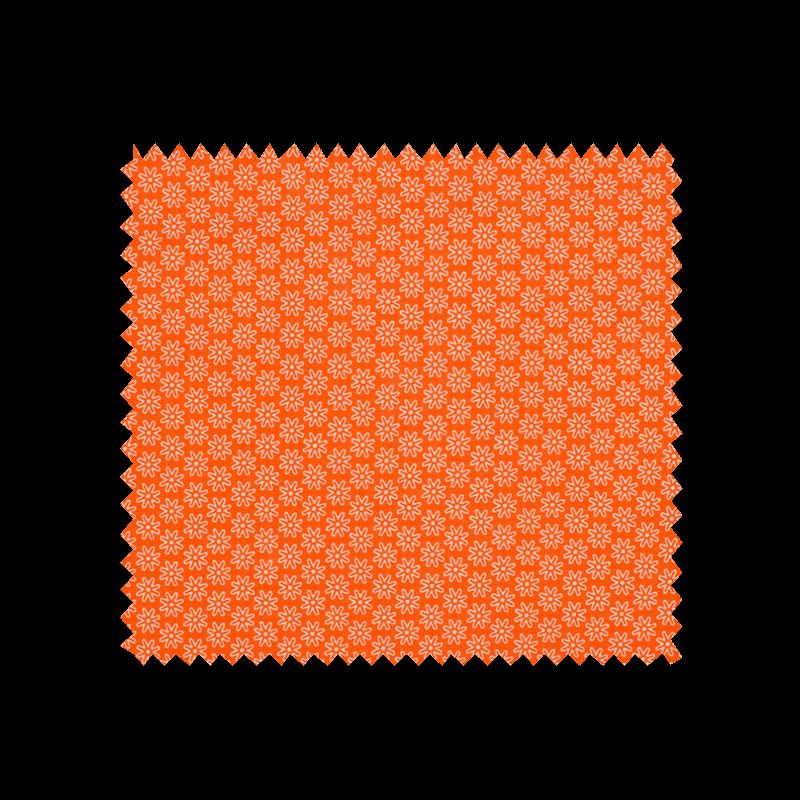 Tissu Imprimé Floralie Orange