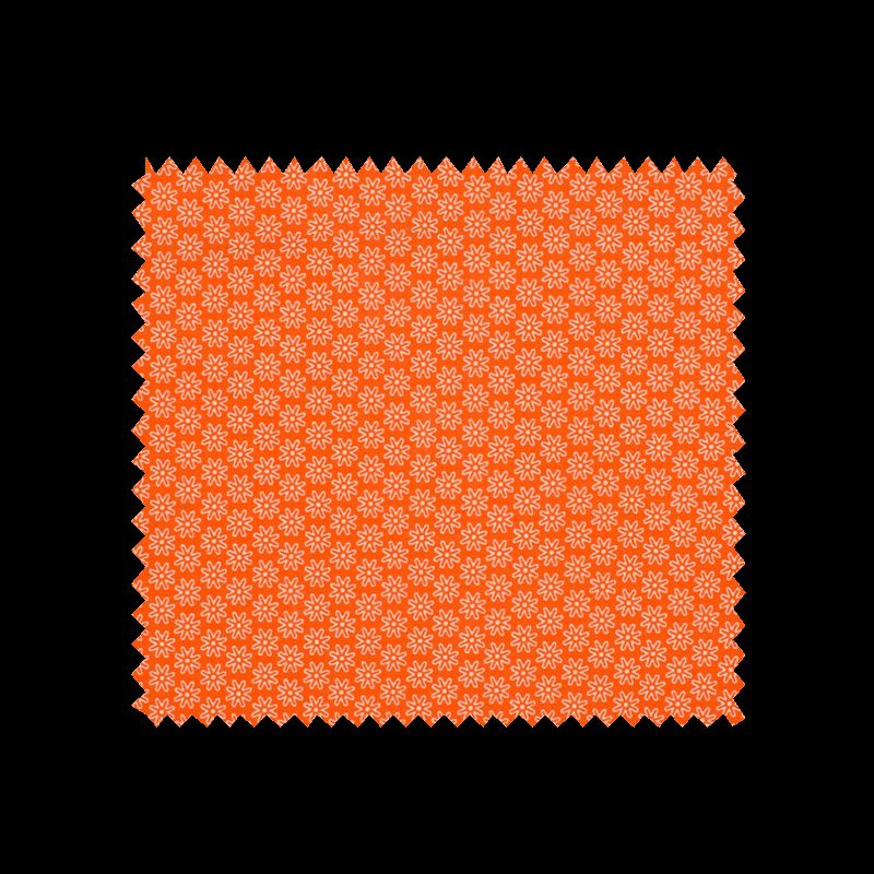 Tissu Imprimé Floralie Orange
