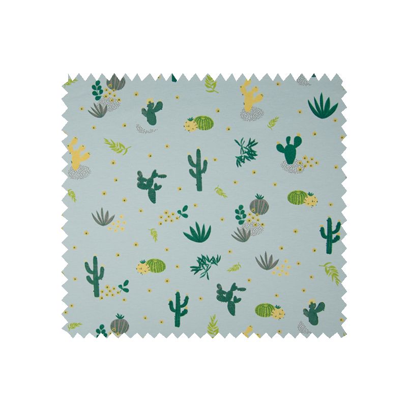 Tissu Jersey Imprime Cactus Mint