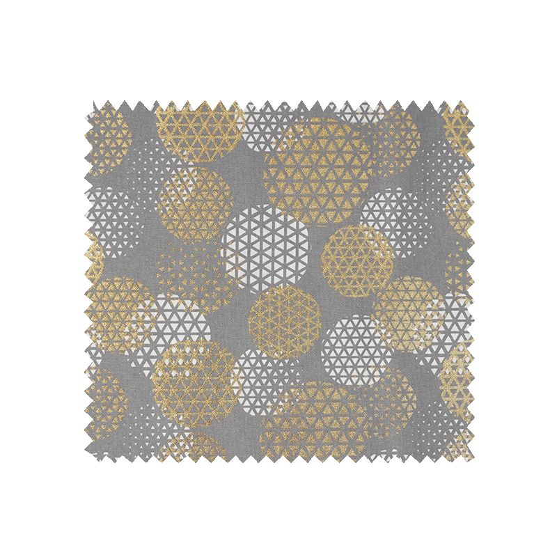 Tissu Cosmique Foil Demi Panama Gris et Or