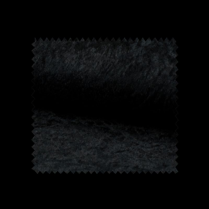 Tissu Panne De Velours Uni Noir