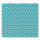 Tissu  Imprimé Paquerette Turquoise