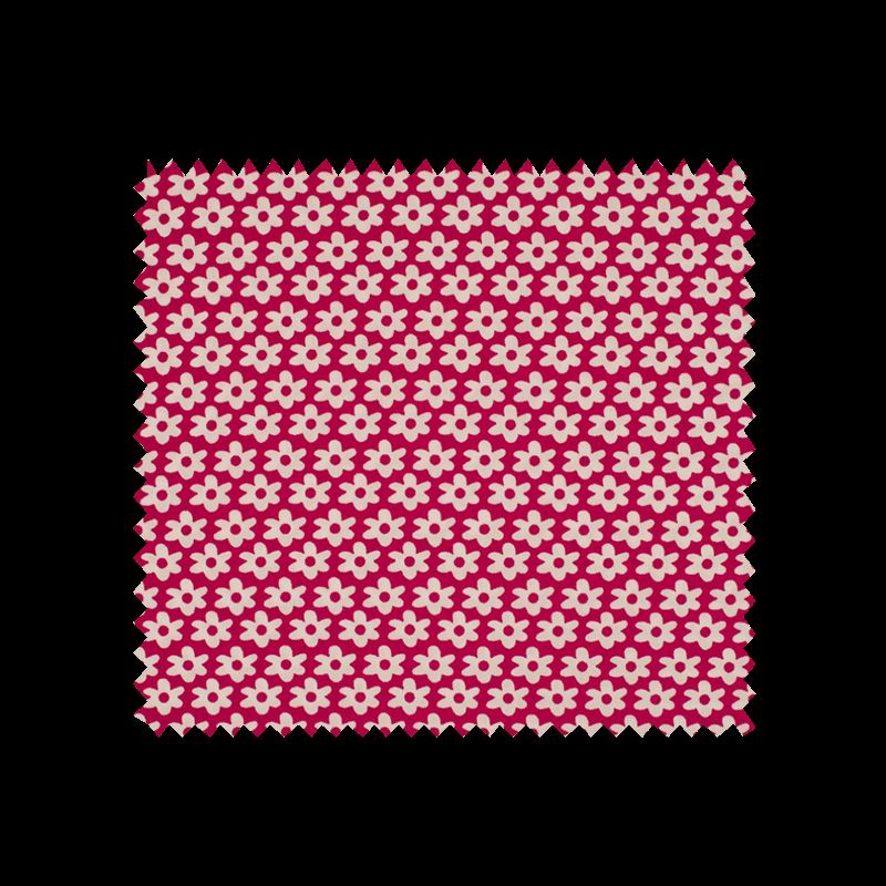 Tissu  Imprimé Paquerette Fuchsia