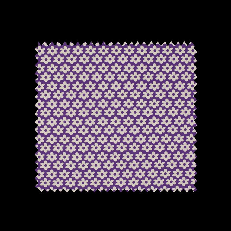 Tissu  Imprimé Paquerette Violet