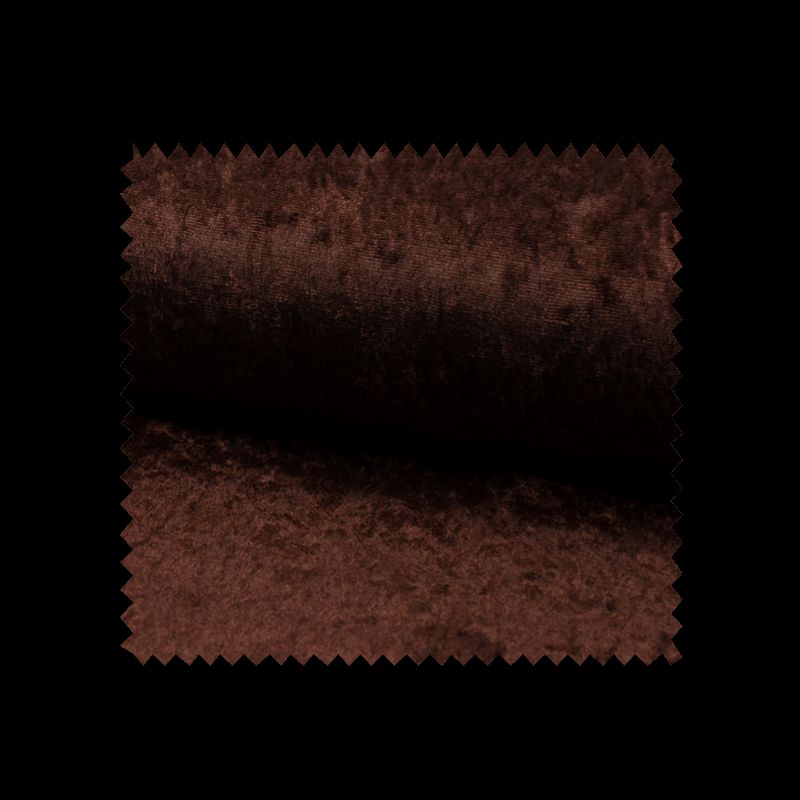 Tissu Panne De Velours Uni Choco