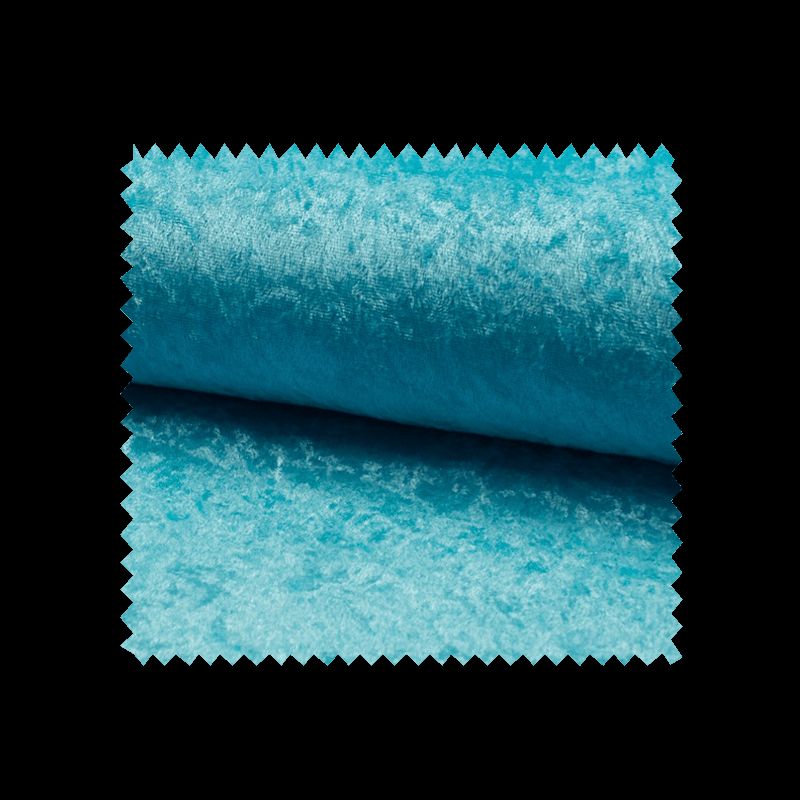 Tissu Panne De Velours Uni Turquoise