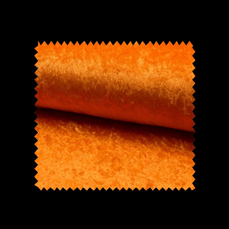 Tissu Panne De Velours Uni Orange