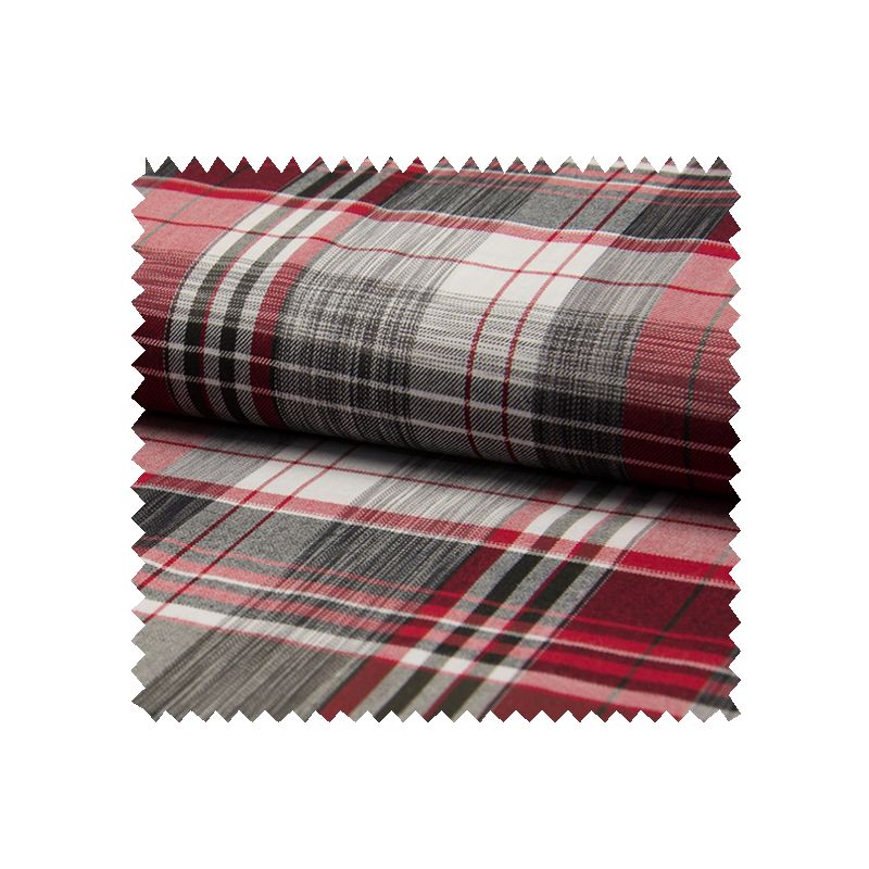 Tissu Carreaux Bali Rouge