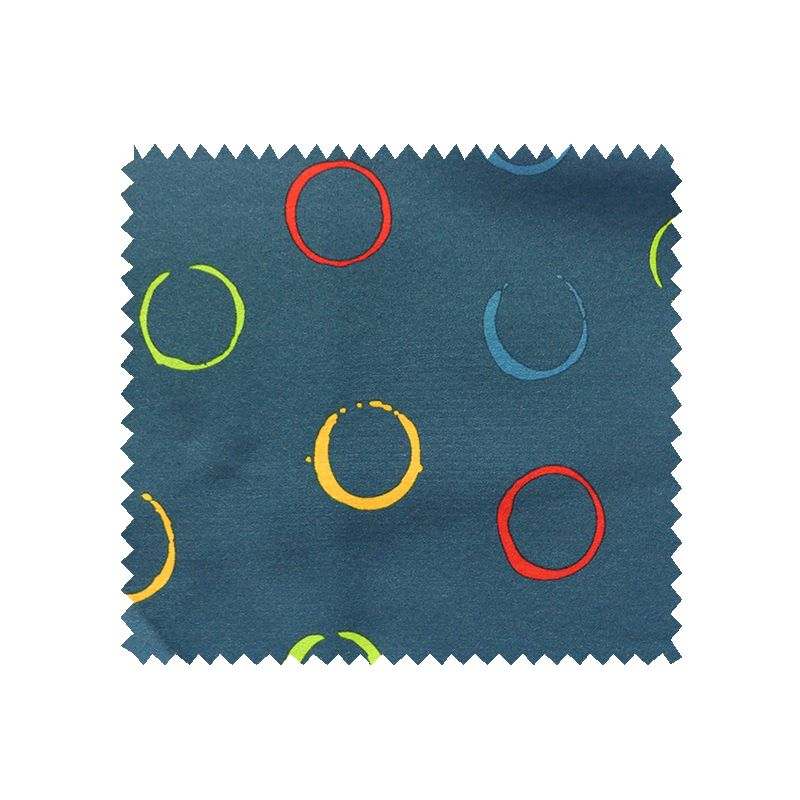 Tissu Soft Shell Reversible Cercle Bleu