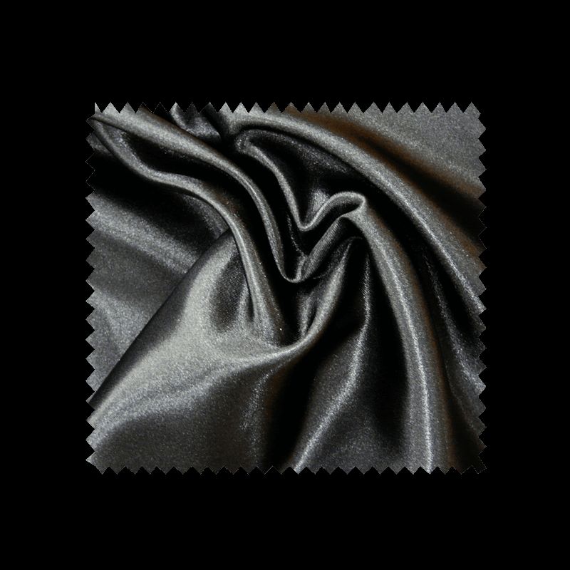 Tissu Satin Uni Noir