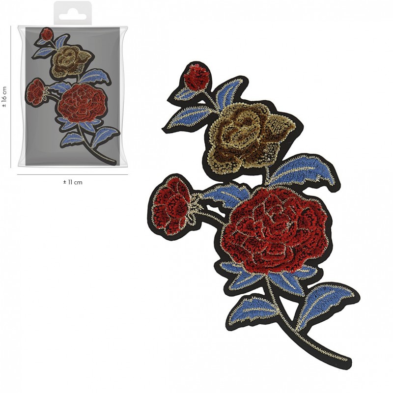 Ecusson Xl Rising  Rose Thermocollant