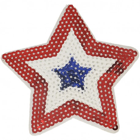 Ecusson Xl patch étoile strass