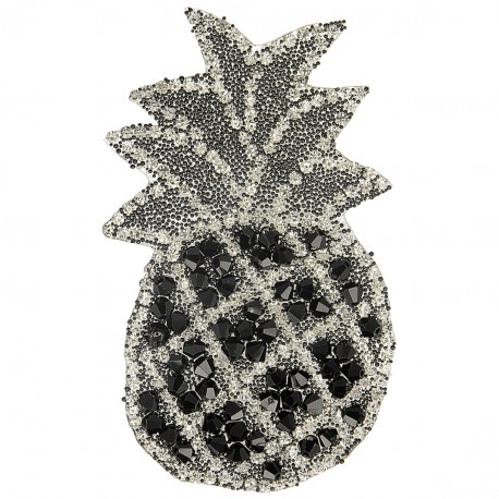 Ecusson Xl patch ananas strass