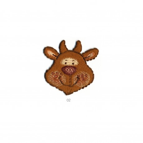 Ecusson Tête chèvre peluche