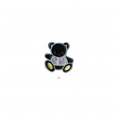 Ecusson Animaux satin noir