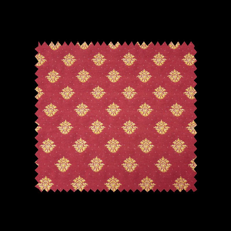 Tissu Jacquard Medicis Rouge Jaune