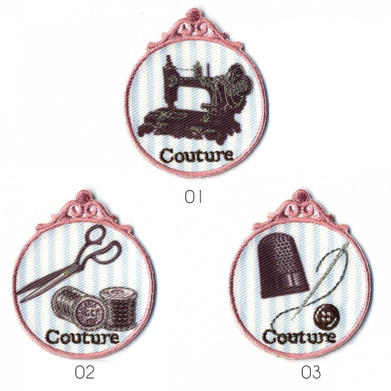 Ecusson Badge couture - Machine à coudre - Tissus des Ursules