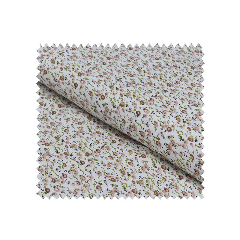 Tissu Coton Imprimé Fleurs Marron