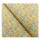 Tissu Coton Imprimé Fleurs Jaunes et Bleues