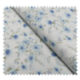 Tissu Coton Imprimé Fleurs Bleues sur Fond Blanc