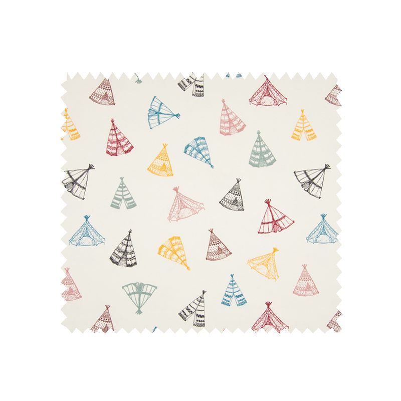 Tissu Jersey Coton Imprimé Tipi Ecru