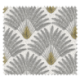 Tissu Atoll Jacquard Allover Noir Blanc et Jaune