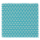Tissu  Imprimé Paquerette Turquoise