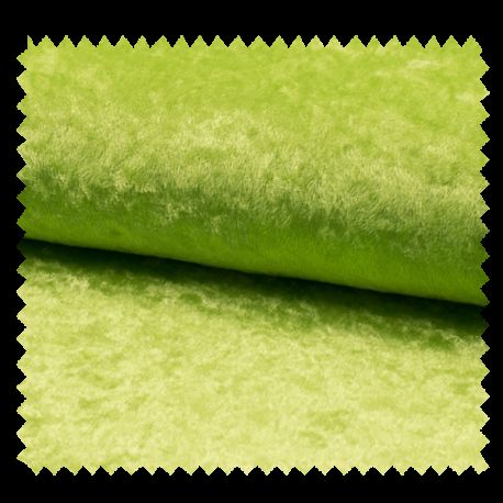 Tissu Panne De Velours Uni Vert Pomme
