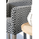 Tissu Jacquard Vannerie Losange Noir