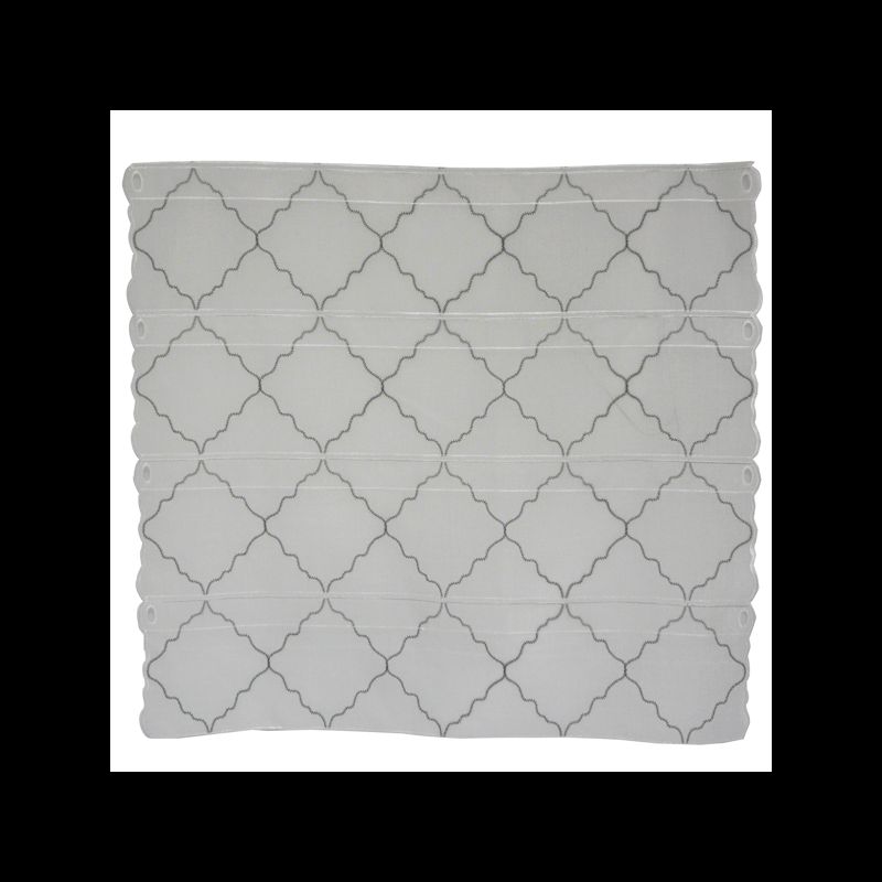 Modulable Losanges Etamine Blanc Gris Foncé (73 cm)