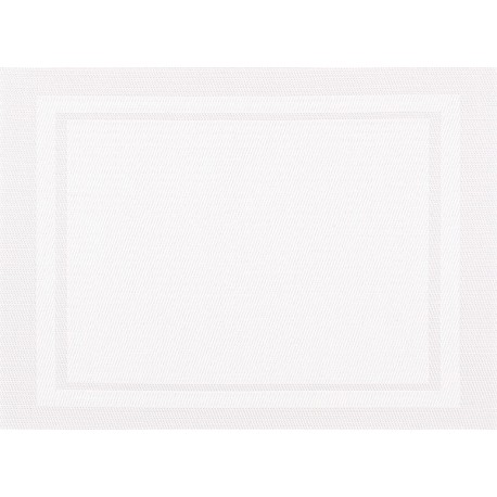 Set de Table Yuco Encadré PVC Blanc