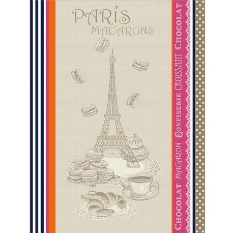 Torchon Jacquard Macaron Multicolore