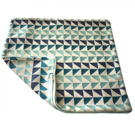 Housse de Coussin Aztec Bleu