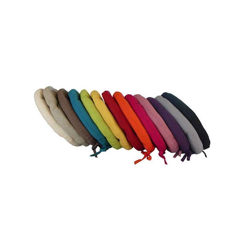 Lot de 6 galettes de chaise ronde en coton coloris LIN - Diamètre 38 cm :  : Cuisine et Maison